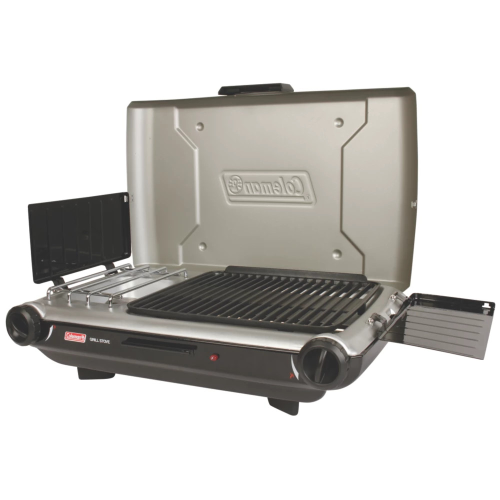 Coleman Deluxe Tabletop Propane 2-in-1 Grill/Stove, 2-Burner - Image 2