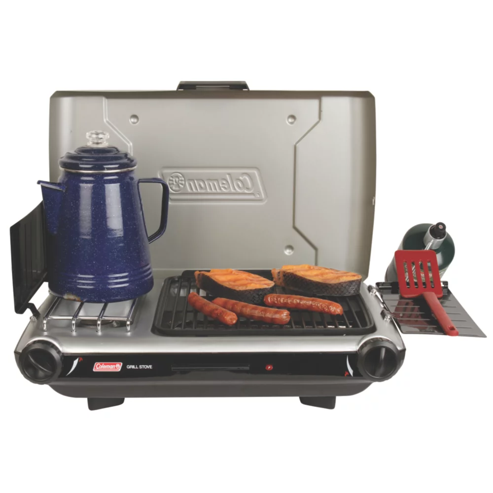 Coleman Deluxe Tabletop Propane 2-in-1 Grill/Stove, 2-Burner - Image 5