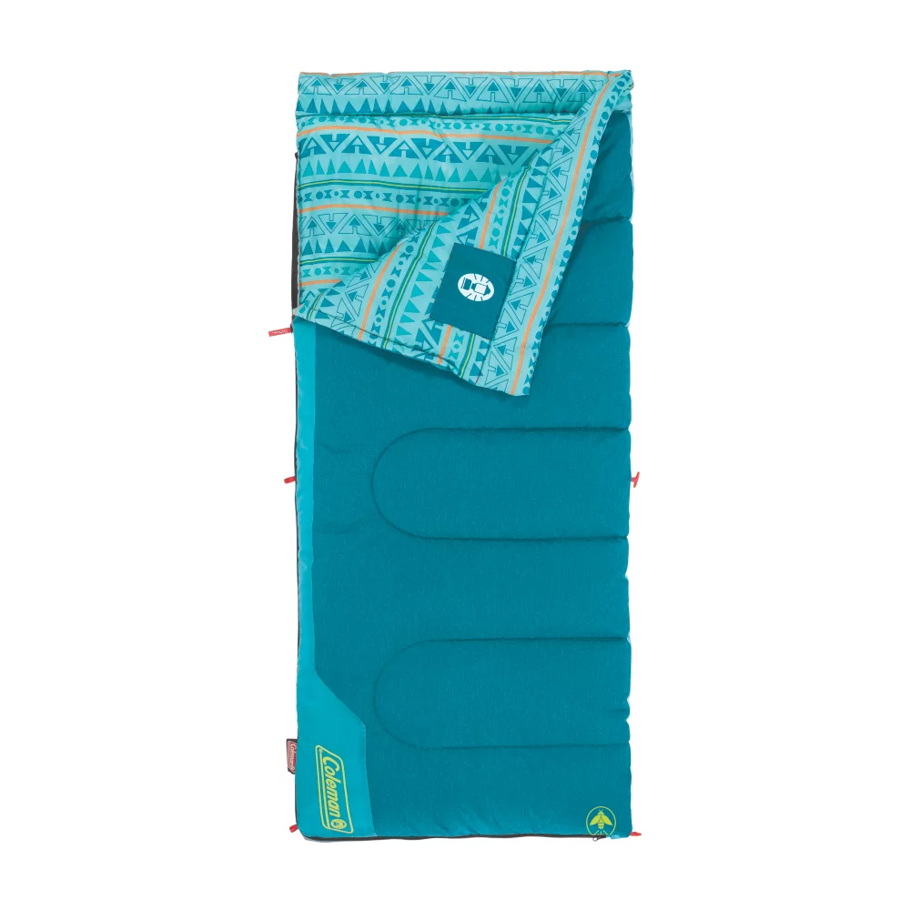 Coleman Kids 50°F Cool-Weather Sleeping Bag, Teal - Image 2