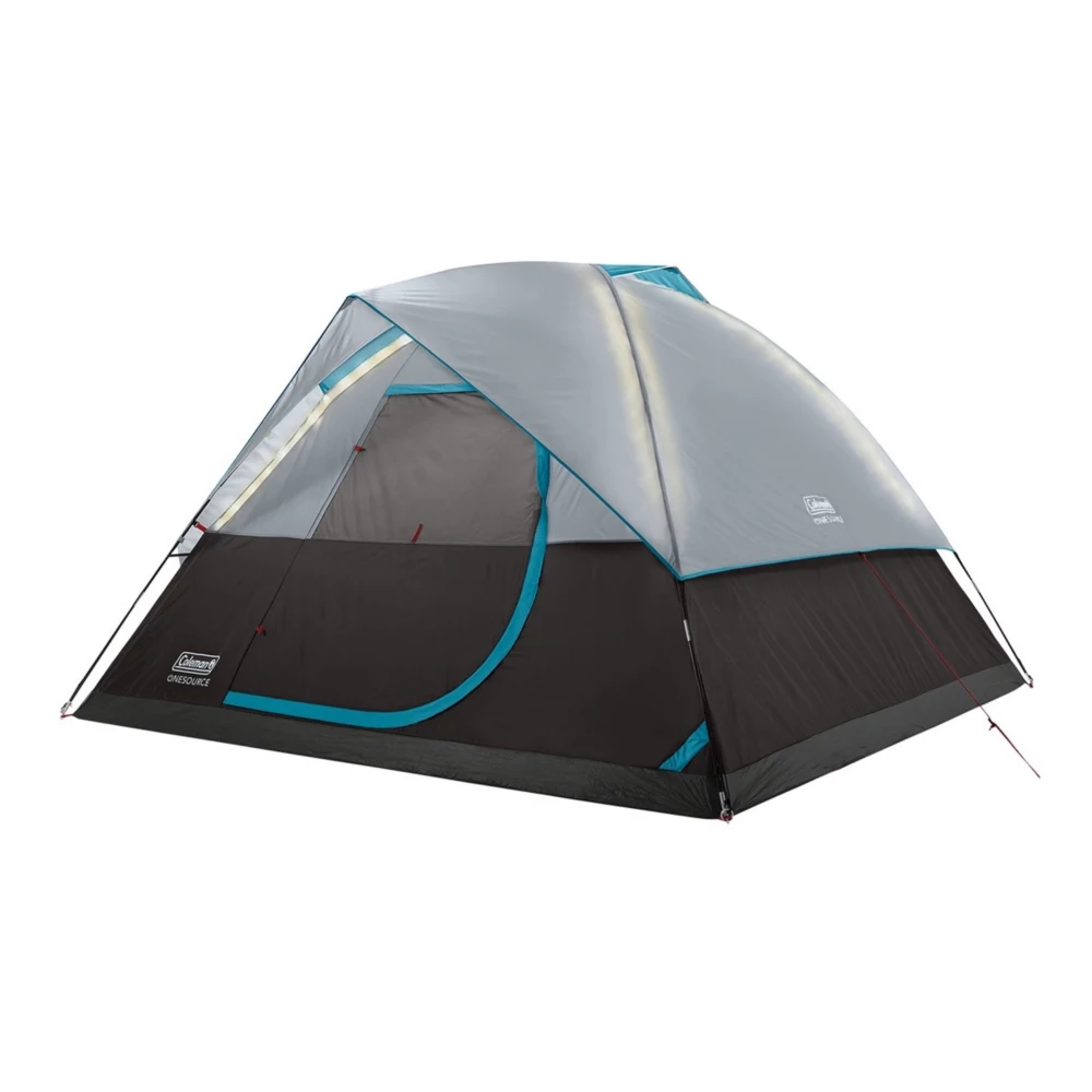 Coleman OneSource⢠Rechargeable 4-Person Camping Dome Tent With Airflow System & LED Lighting