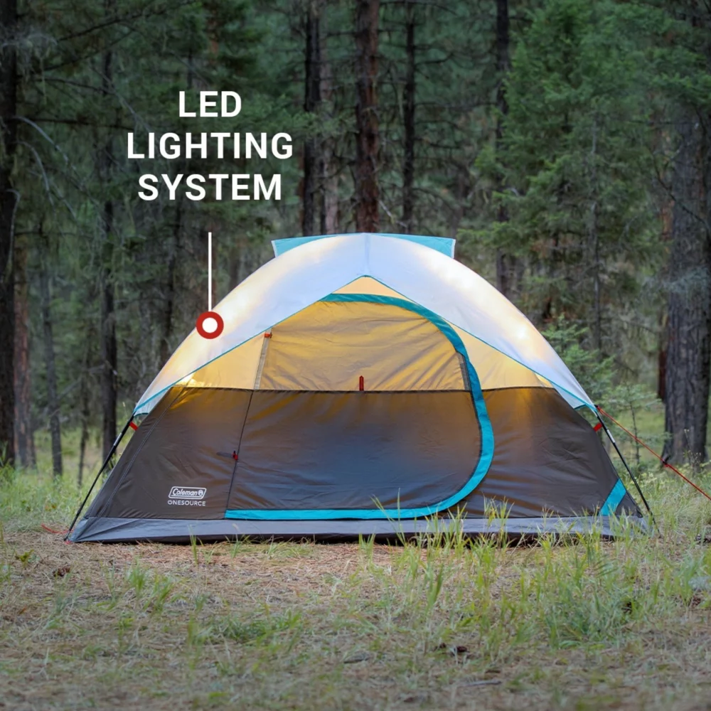 Coleman OneSource⢠Rechargeable 4-Person Camping Dome Tent With Airflow System & LED Lighting - Image 4