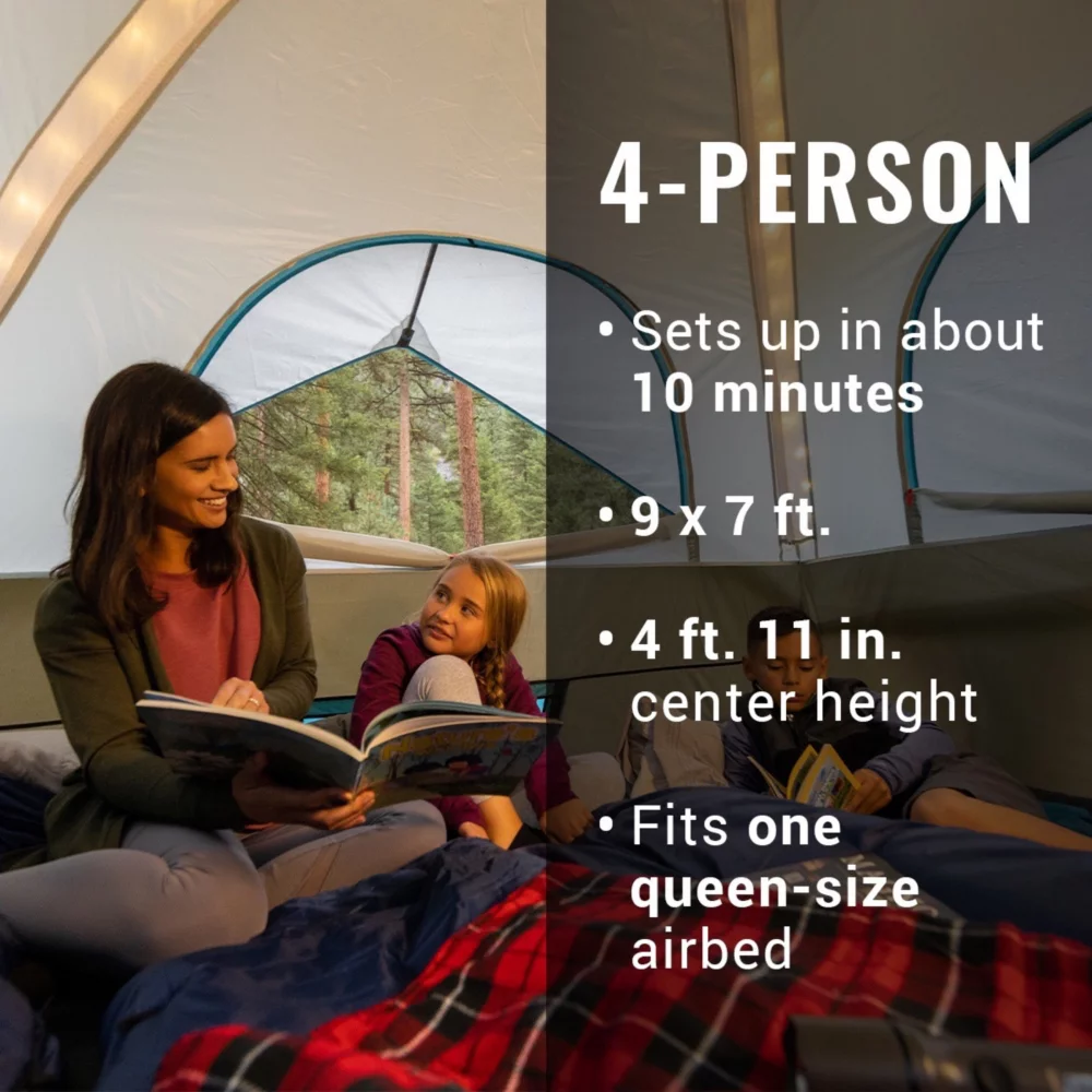 Coleman OneSource⢠Rechargeable 4-Person Camping Dome Tent With Airflow System & LED Lighting - Image 5