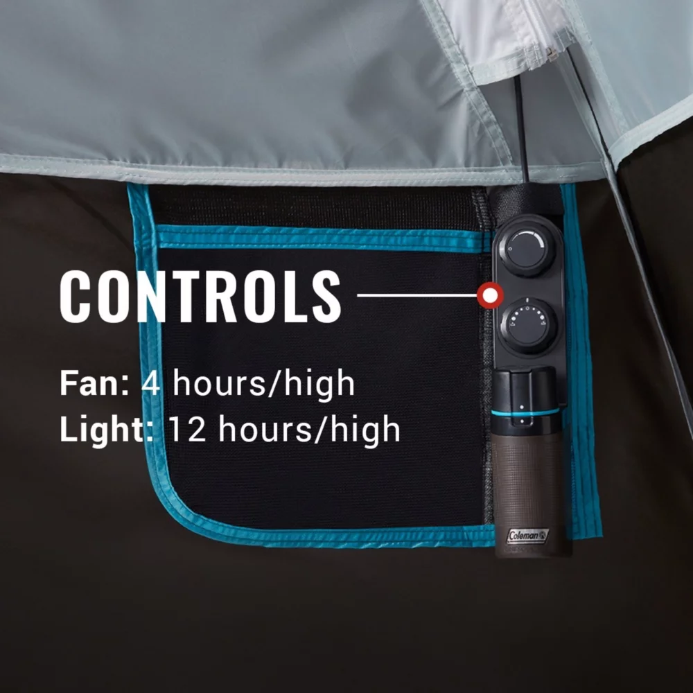 Coleman OneSource⢠Rechargeable 4-Person Camping Dome Tent With Airflow System & LED Lighting - Image 7