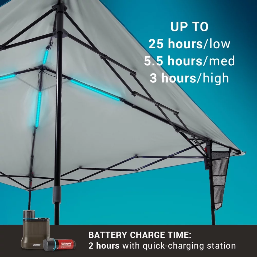 Coleman OneSource⢠10 X 10 Canopy Shelter With LED Lighting & Rechargeable Battery - Image 4