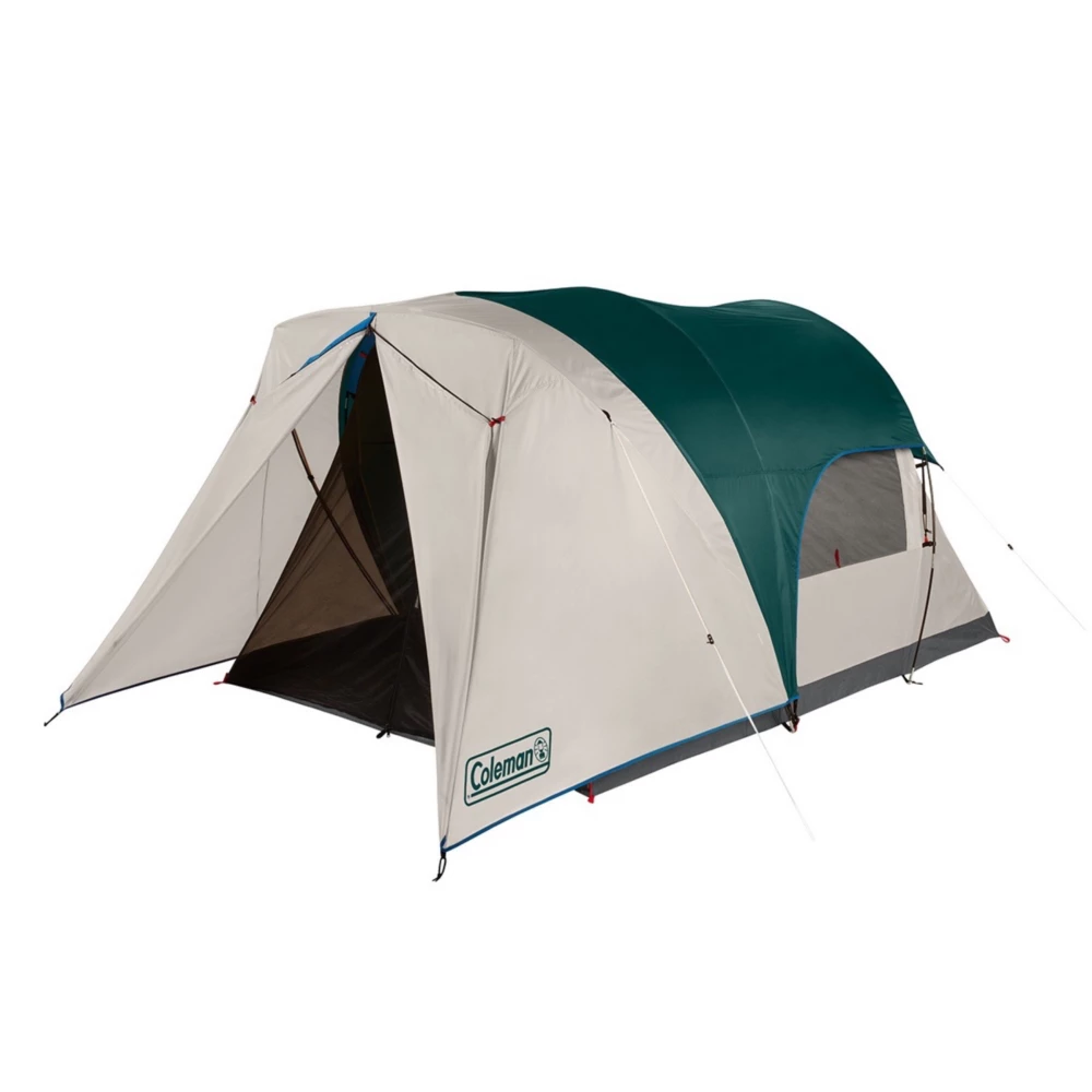 Coleman 4-Person Cabin Tent With Enclosed Weatherproof Screened Porch, Evergreen
