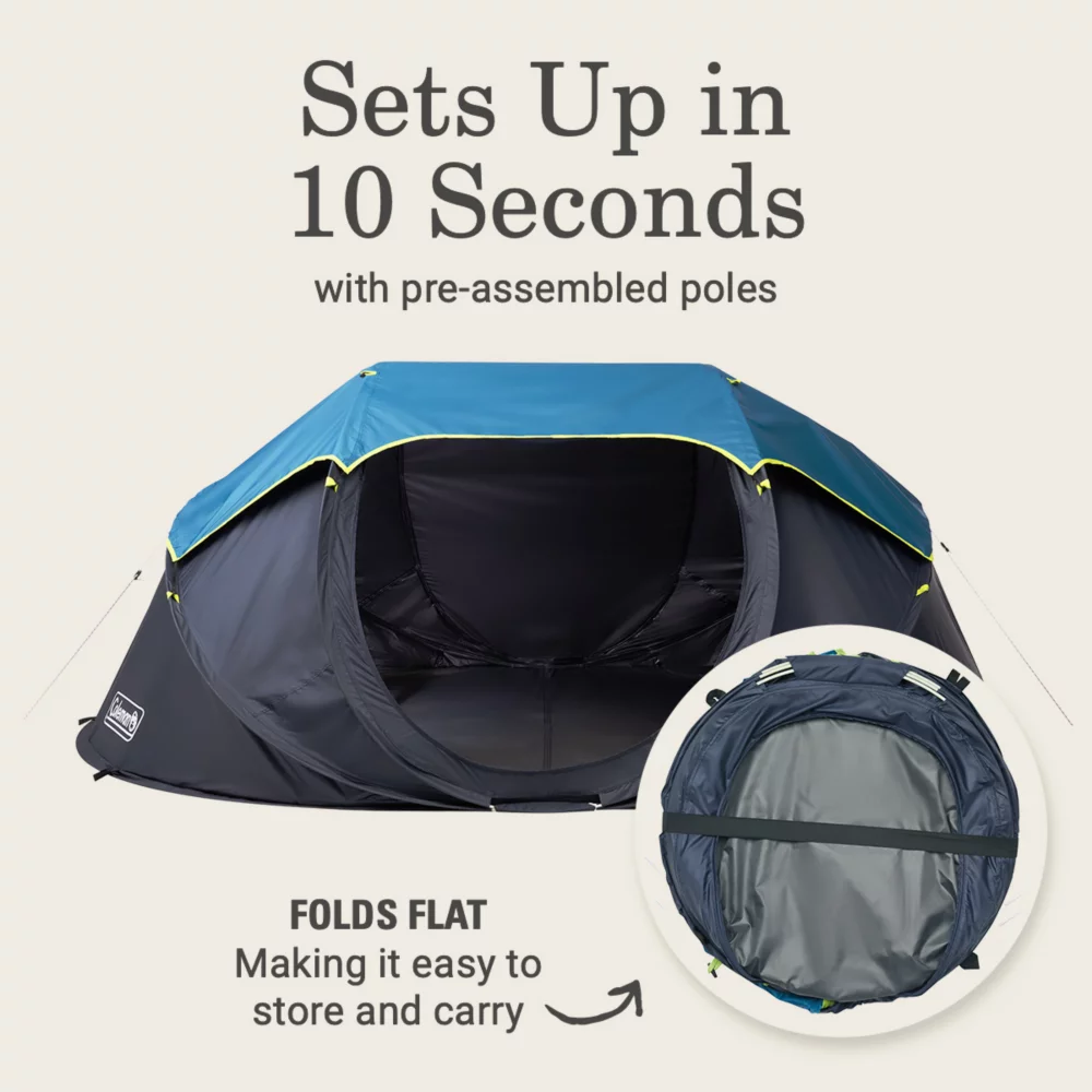 Coleman 4-Person Camp Burst™ Pop-Up Tent With Dark Room™ Technology - Image 2