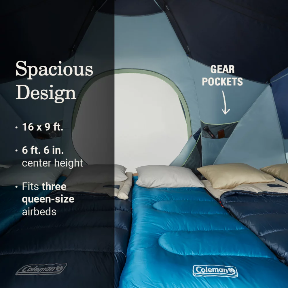 Coleman Skydome™ XL 10-Person Camping Tent With Dark Room™ Technology - Image 4