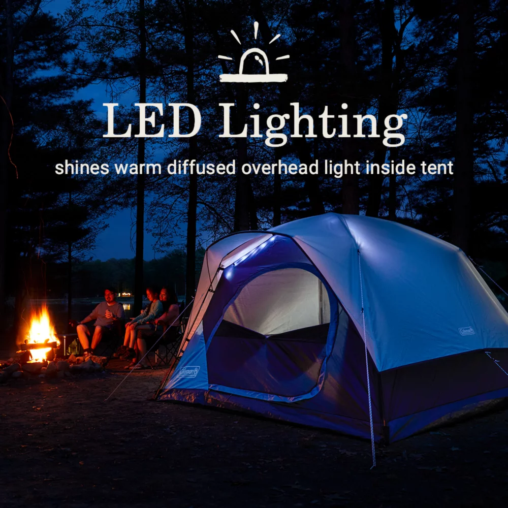 Coleman Skydome™ 4-Person Camping Tent With LED Lighting - Image 5
