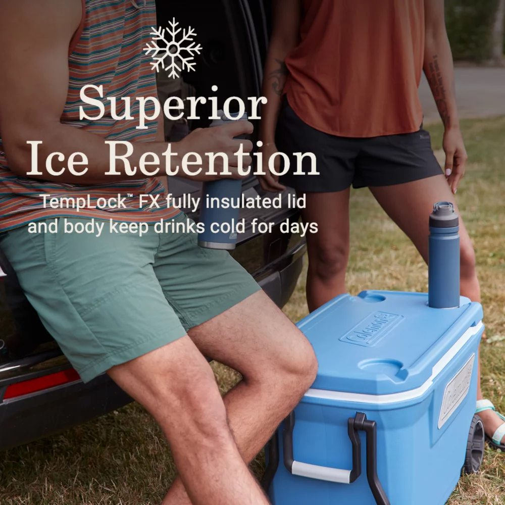 Coleman Atlas Series 62-Quart Wheeled Cooler With Wheels - Image 2