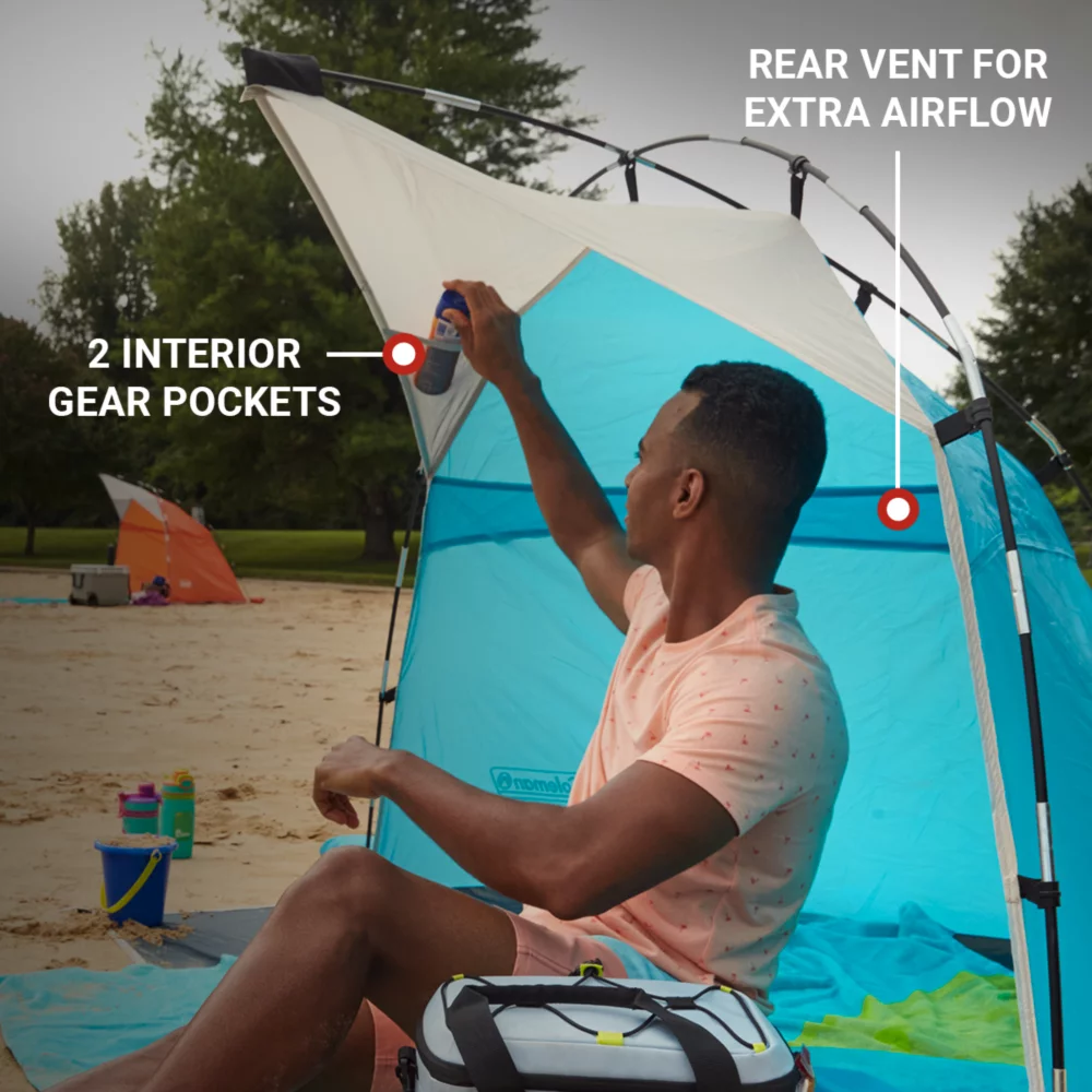 Coleman Skyshade™ Small Compact Beach Shade, Caribbean Sea - Image 6