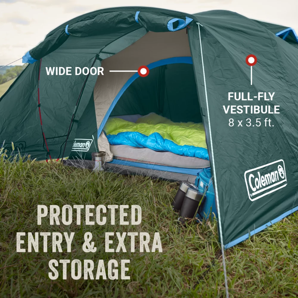 Coleman Skydome™ 4-Person Camping Tent With Full-Fly Vestibule, Evergreen - Image 3