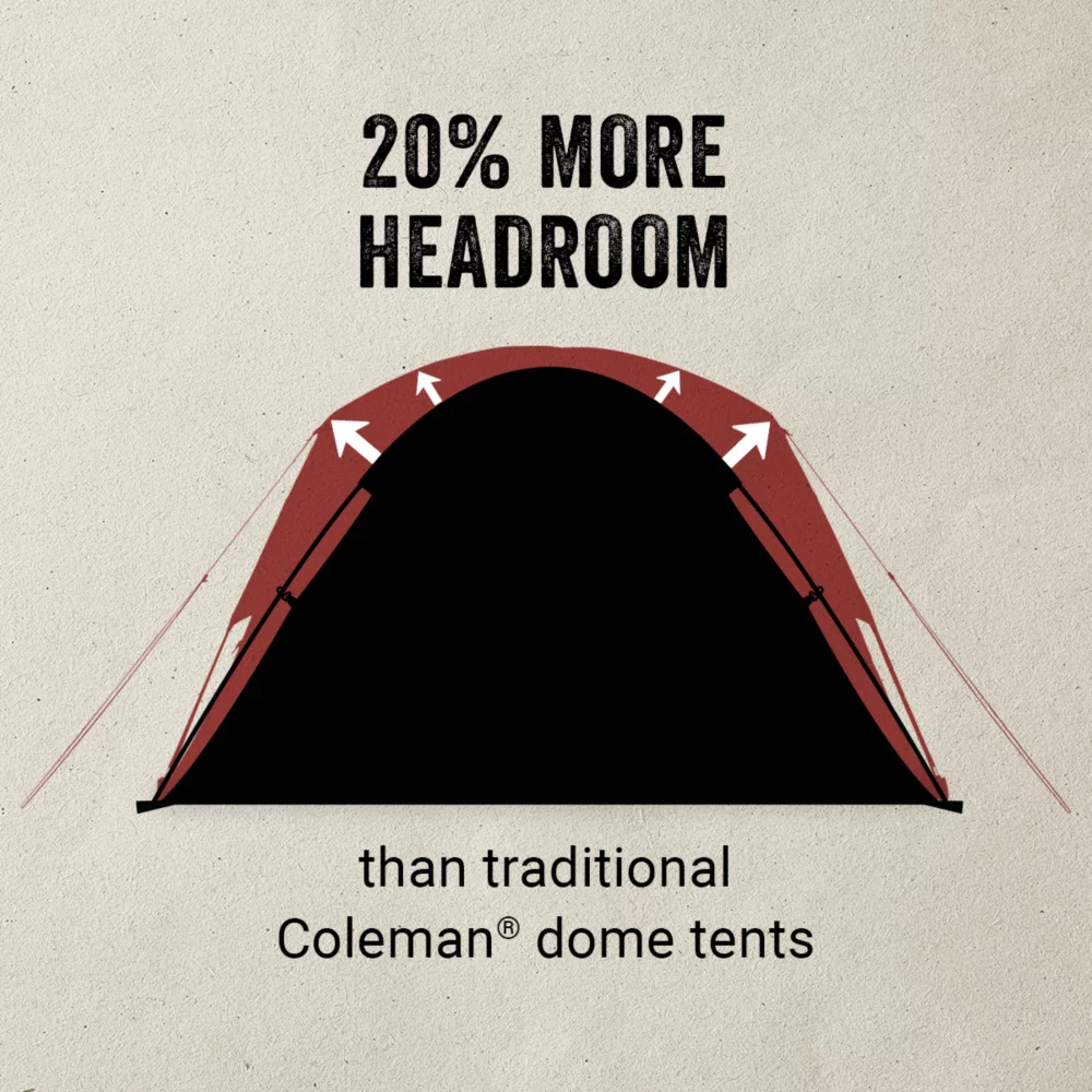 Coleman Skydomeâ„¢ 8-Person Camping Tent With Screen Room, Rock Grey - Image 5
