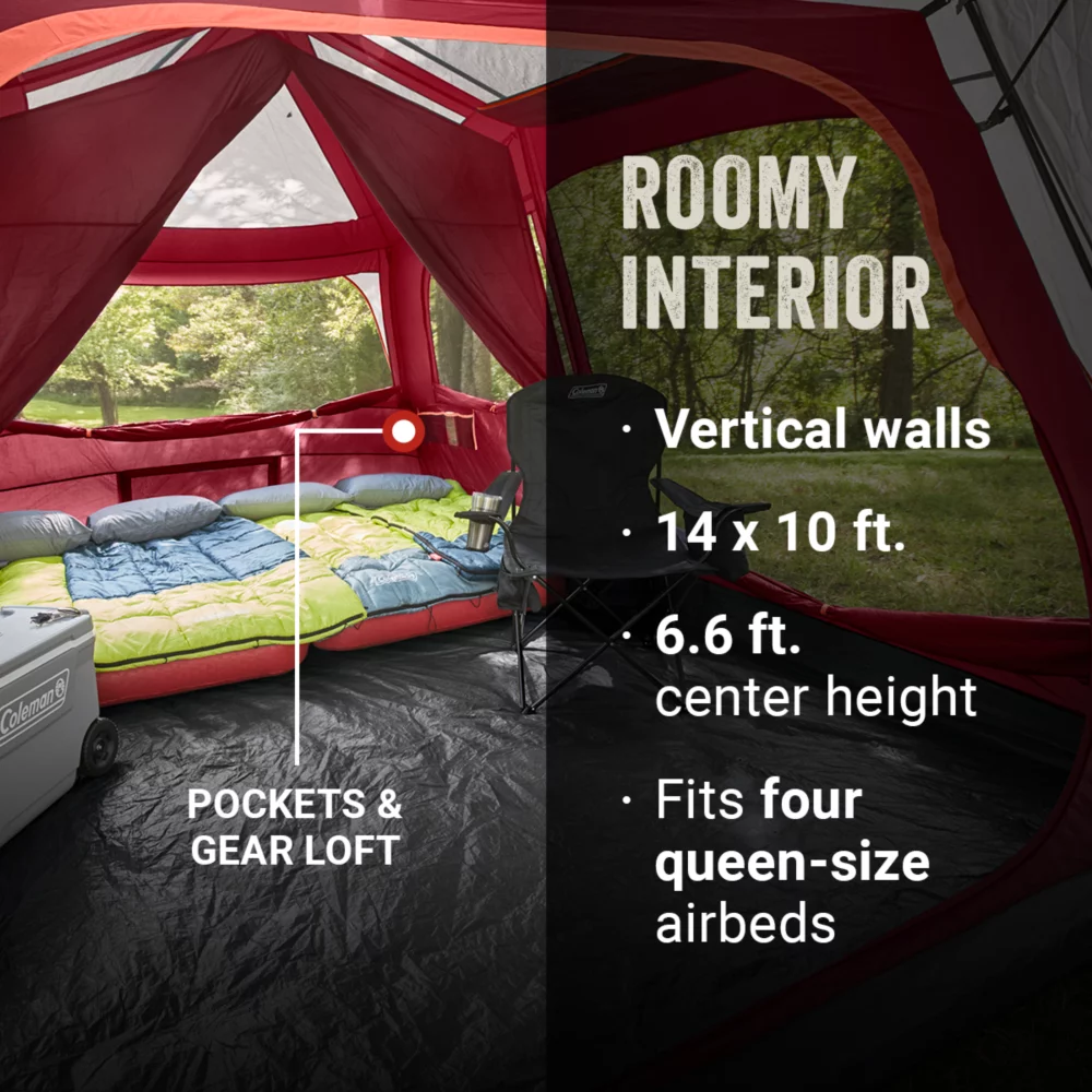 Coleman Skylodgeâ„¢ 10-Person Instant Camping Tent, Blackberry - Image 5