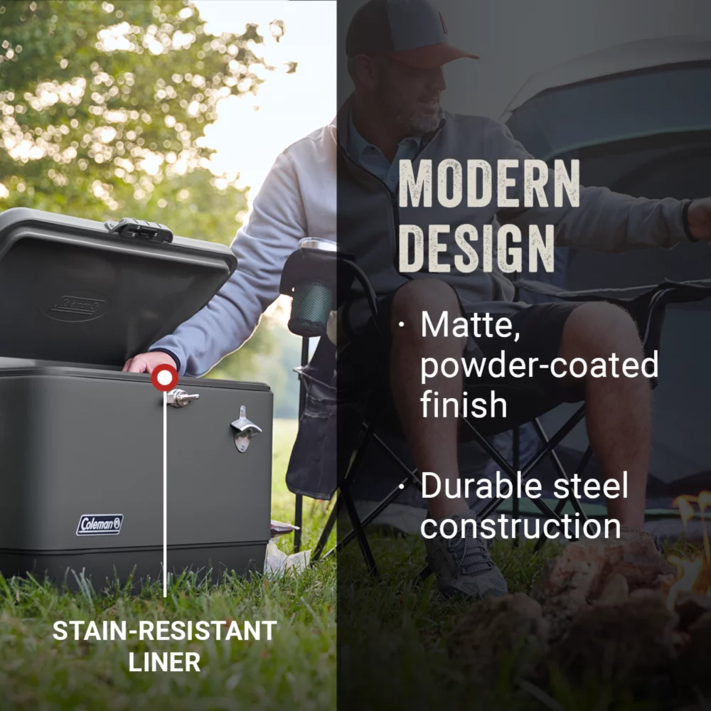Coleman Reunion™ 54-Quart Steel Belted® Matte Cooler, Midnight - Image 2