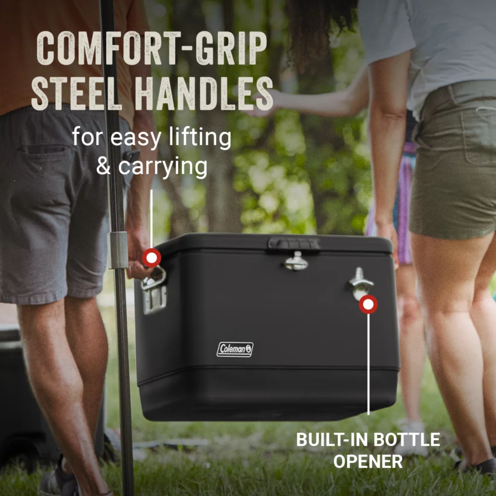 Coleman Reunion™ 54-Quart Steel Belted® Matte Cooler, Midnight - Image 3